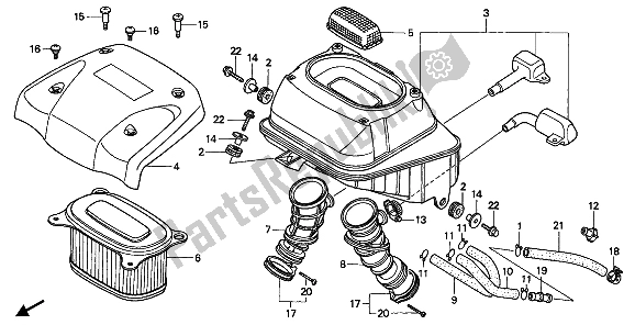 Todas las partes para Filtro De Aire de Honda XRV 750 Africa Twin 1993