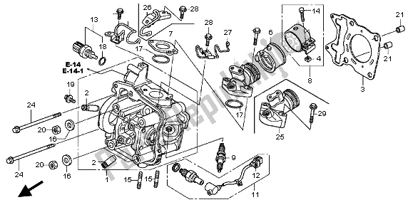 Todas las partes para Cabeza De Cilindro de Honda WW 125 EX2 2012