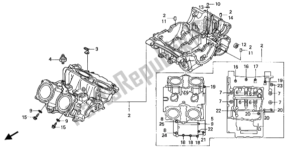 Tutte le parti per il Carter del Honda VFR 750F 1991