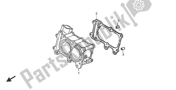 All parts for the Cylinder of the Honda FJS 600A 2005