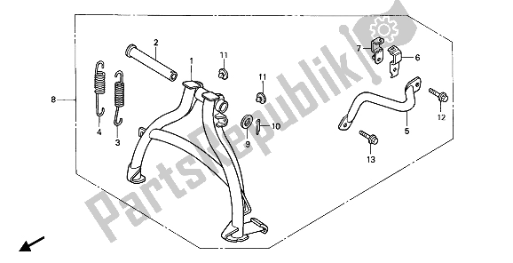 All parts for the Fop-1 Stand Set of the Honda XL 600V Transalp 1992