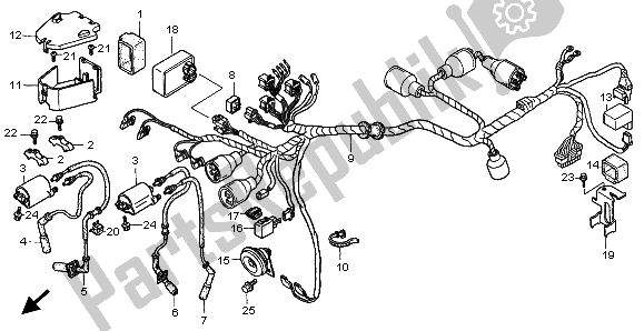 Tutte le parti per il Cablaggio del Honda VT 1100C3 1998