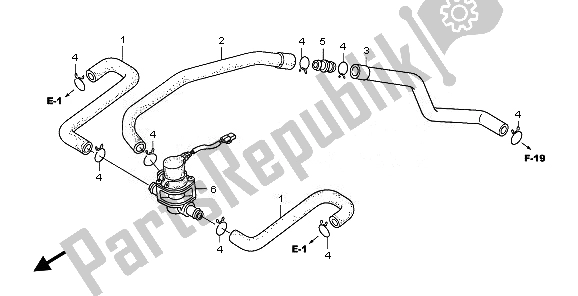 All parts for the Air Injection Control Valve of the Honda CB 1300 2008