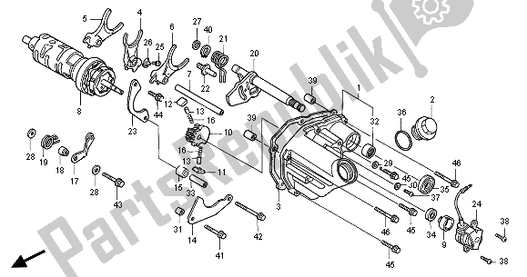 All parts for the Gearshift Drum of the Honda CB 750F2 2001