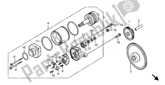 Todas as partes de Motor De Arranque do Honda FES 150A 2008