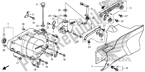 Todas las partes para Cubierta Izquierda Del Cárter de Honda VT 1300 CXA 2013
