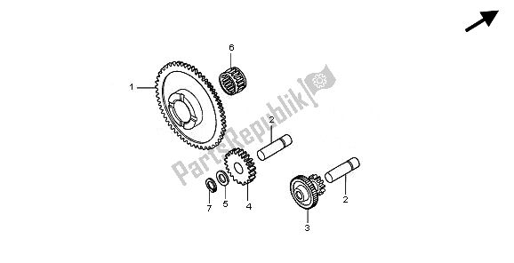 All parts for the Starting Gear of the Honda TRX 250X 2010