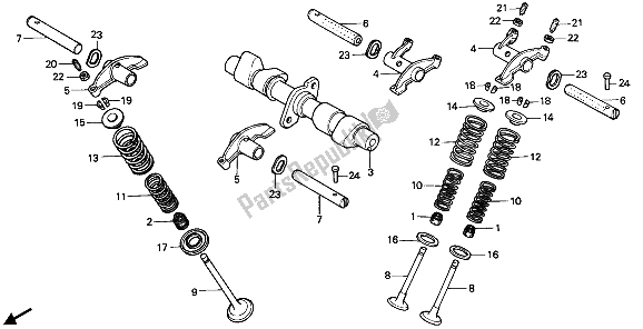 All parts for the Camshaft & Valve of the Honda CMX 450C 1988