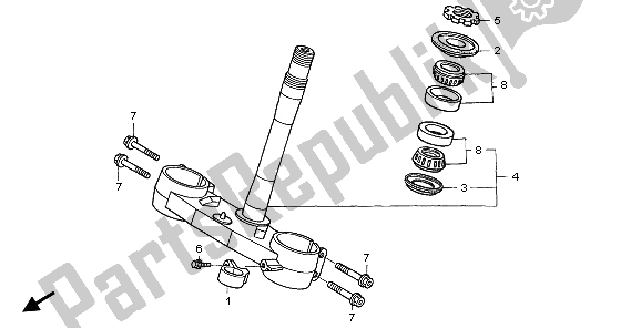 Tutte le parti per il Gambo Dello Sterzo del Honda CRF 250R 2006