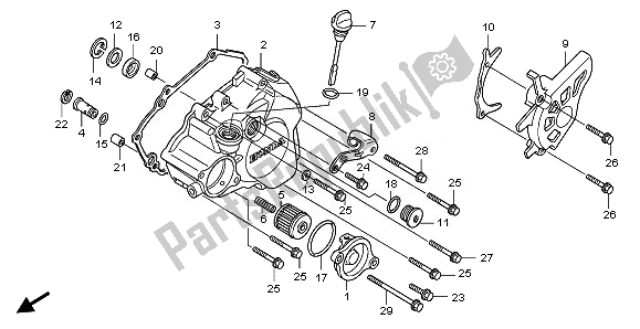 Todas las partes para L. Tapa Del Cárter de Honda CRF 150R SW 2008