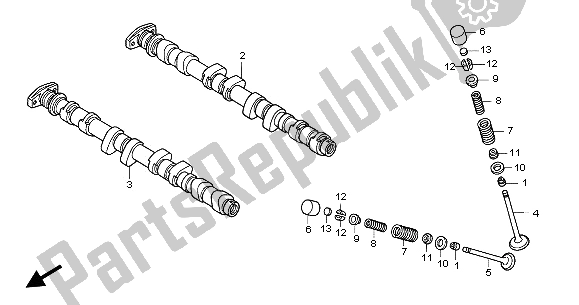 All parts for the Camshaft & Valve of the Honda CBR 1100 XX 2002