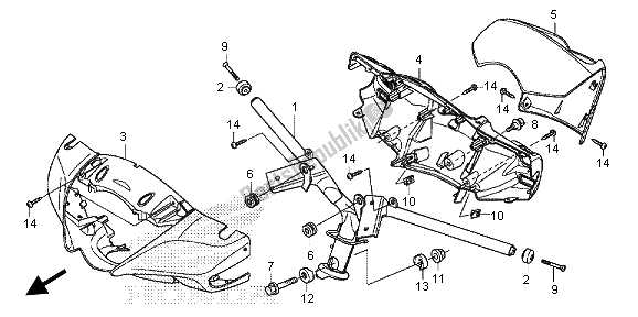 Tutte le parti per il Maniglia Dello Sterzo E Coperchio Maniglia del Honda SH 125A 2013