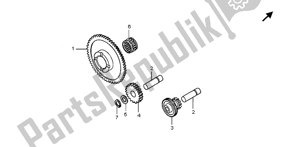 All parts for the Starting Gear of the Honda TRX 250X 2011