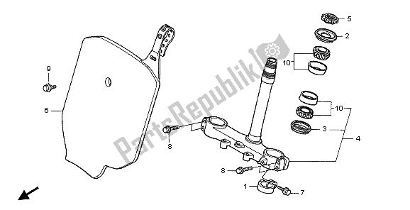 All parts for the Steering Stem of the Honda CR 85 RB LW 2006