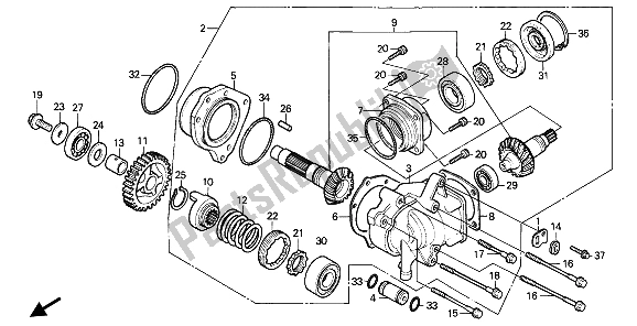 Tutte le parti per il Albero Trasversale del Honda VT 1100C 1994