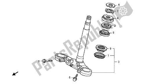 Tutte le parti per il Gambo Dello Sterzo del Honda CBF 1000 FA 2012