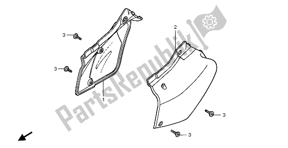 Todas las partes para Cubierta Lateral de Honda XR 400R 2002