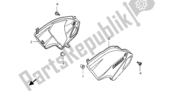 Tutte le parti per il Coperchio Laterale del Honda CB 600 FA Hornet 2009