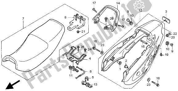 Todas las partes para Asiento de Honda CB 500 1998