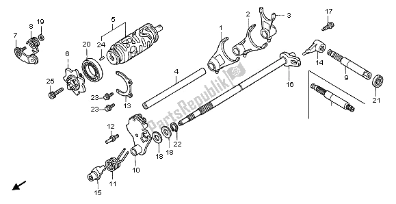 Todas las partes para Tambor De Cambio De Marchas de Honda TRX 350 FE Rancher 4X4 ES 2001