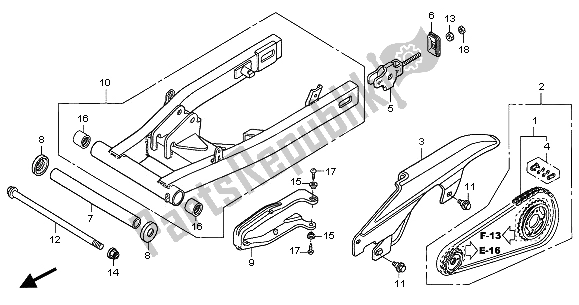 Todas las partes para Basculante de Honda XL 125V 2001