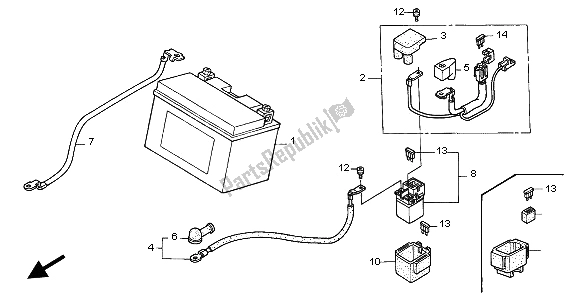 Tutte le parti per il Batteria del Honda CBR 600 FR 2002