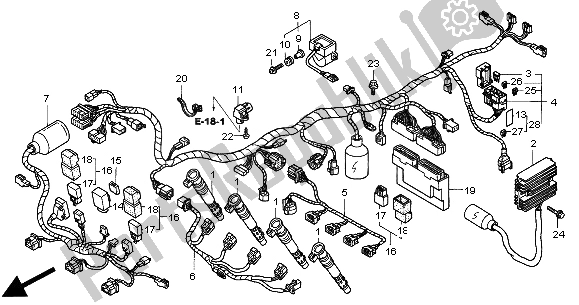 Todas las partes para Arnés De Cables de Honda CBR 900 RR 2000