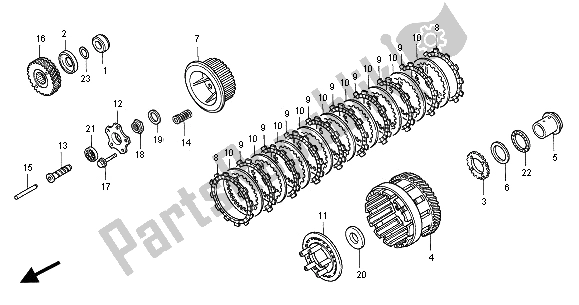 Toutes les pièces pour le Embrayage du Honda ST 1100A 2000