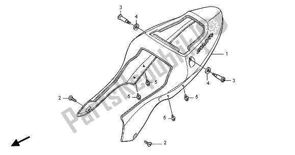 Tutte le parti per il Calandra Posteriore del Honda CBR 600 FS 2001