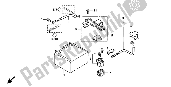 All parts for the Battery of the Honda PES 125 2006