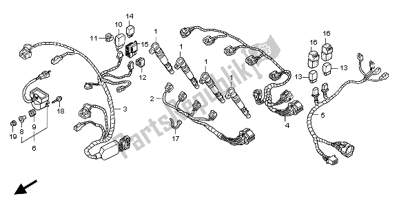 Toutes les pièces pour le Sous Harnais du Honda CBR 600F 2006