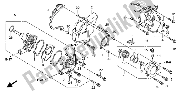 Todas las partes para Bomba De Agua de Honda CBF 1000 2006