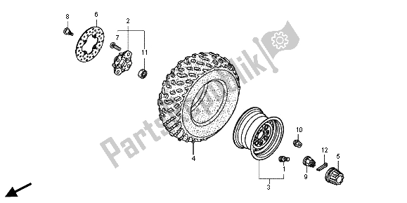 Toutes les pièces pour le Roue Avant du Honda TRX 500 FPA Foreman Rubicon WP 2013