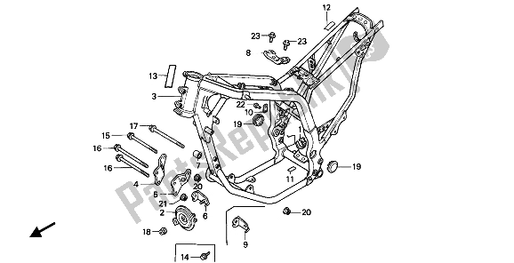 Todas las partes para Cuerpo Del Marco de Honda XL 600V Transalp 1992