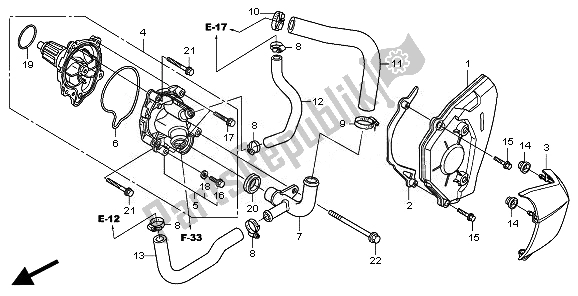 Todas las partes para Bomba De Agua de Honda CBR 600 FA 2011