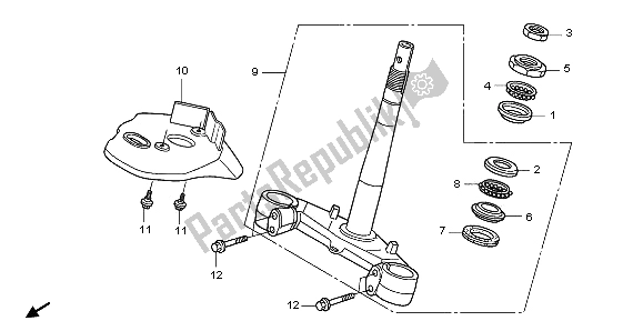 Tutte le parti per il Gambo Dello Sterzo del Honda PES 125R 2013