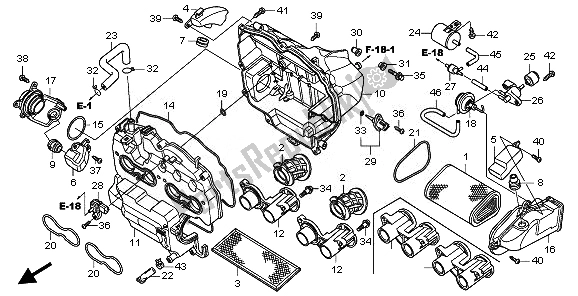 Tutte le parti per il Filtro Dell'aria del Honda CB 600F Hornet 2008