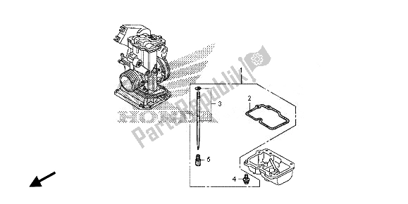 Todas las partes para Carburador O. P. Equipo de Honda CRF 150R SW 2014