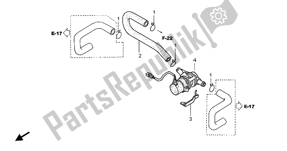 Todas las partes para Válvula De Inyección De Aire de Honda GL 1800A 2003