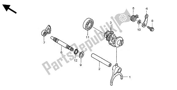 All parts for the Gearshift Fork of the Honda TRX 680 FA Fourtrax Rincon 2010