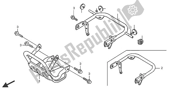 All parts for the Carry Pipe of the Honda TRX 300 EX Fourtrax 2005