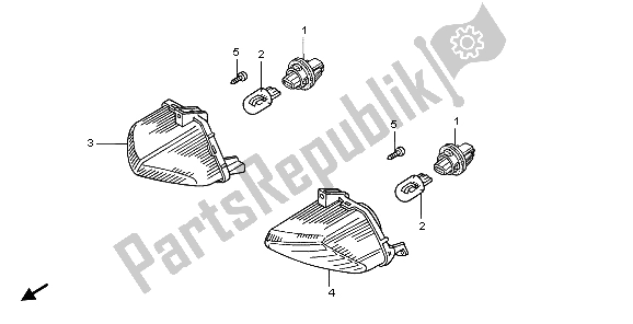 All parts for the Winker of the Honda VFR 800A 2007