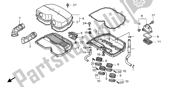 Tutte le parti per il Filtro Dell'aria del Honda CBR 900 RR 1996