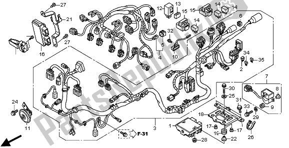 Wszystkie części do Wi? Zki Przewodów Honda CBR 600F 2011
