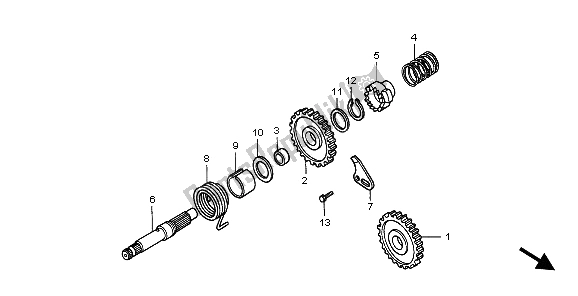 Todas las partes para Husillo De Arranque de Honda CR 80 RB LW 1996