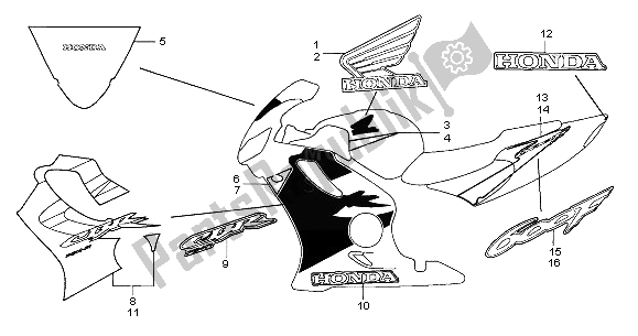 Tutte le parti per il Banda del Honda CBR 600F 2004