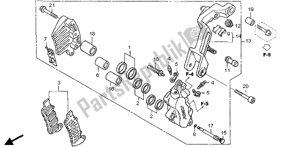 Todas las partes para Pinza De Freno Delantero (l.) de Honda CBR 1100 XX 2007