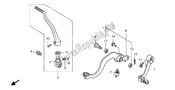 Tutte le parti per il Pedale E Kick Starter del Honda CRF 150R SW 2007