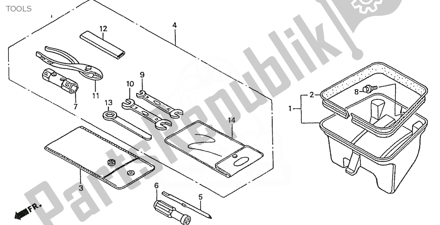 All parts for the Tools of the Honda ZN 110 Nice 1950 - 2023