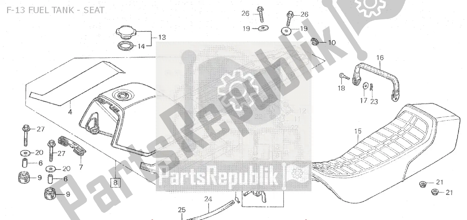 Todas as partes de F-13 Fuel Tank - Seat do Honda MB 80 1981